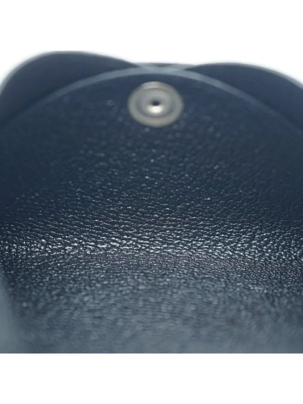 Hermes Calvi Duo Leather Black Silver Coin Case Box